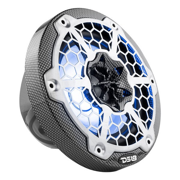 Main product image for DS18 CF-65M 6.5" Hydro 2-Way Marine Speaker Pair Black Carbon Fiber with RGB LEDs294-8098